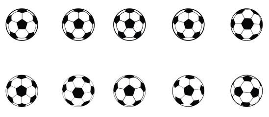 Obraz premium Soccer Ball Icon Set Vector Illustration