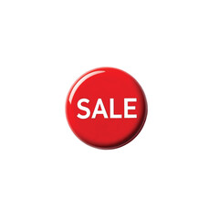Red Glossy Sale Button Badge Sticker Vector Graphic Marketing Promotion Icon