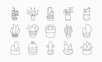 Doodle Plant Interior Decor Graphic Pack