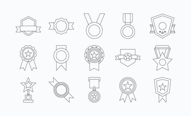 Flat Achievement and Awarding Linear Graphic Pack