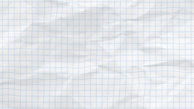 Stop motion animation paper texture background. Crumpled White Paper 4k quality