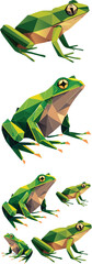Obraz premium frog on a isolated background. frog origami.