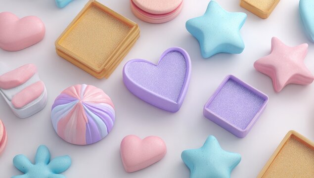 Sweet treats in pastel colors