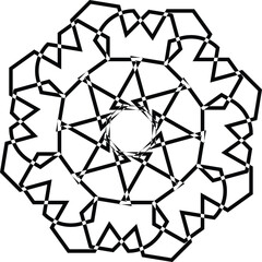 black and white geometric shape