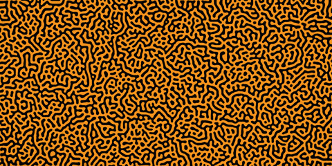 Abstract truing organic wallpaper Turing reaction diffusion monochrome seamless pattern .Monochrome Turing reaction background .Natural seamless line pattern. Linear design with biological shapes