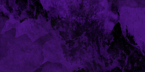 Dark abstract background with Purple grunge effect background. Purple velvet grunge texture fantasy smooth watercolor painted art design. Dark elegant Royal purple shades aquarelle paint