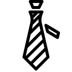 Striped necktie icon