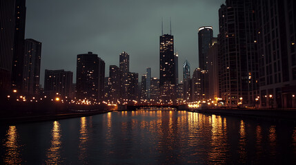 Obraz premium The cityscape of Chicago, Illinois.