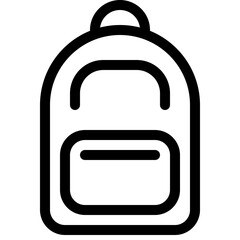 Backpack line icon