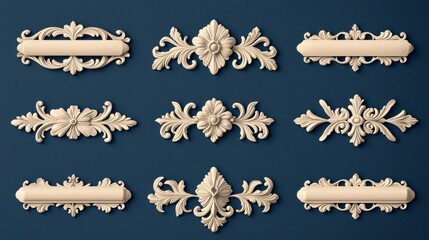 Vintage Flourish Design Collection of Decorative Elements