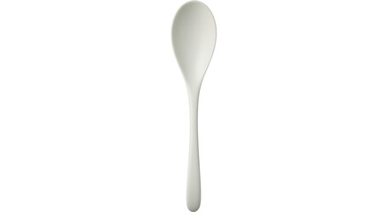 Isolated spoon for stirring a liquid or eating a semi-solid food in the kitchen