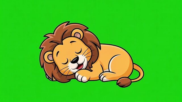 A cute cartoon baby lion cub vector illustration is a funny wild animal character for safari zoo nature art