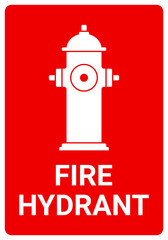 Fire hydrant sign vector illustration