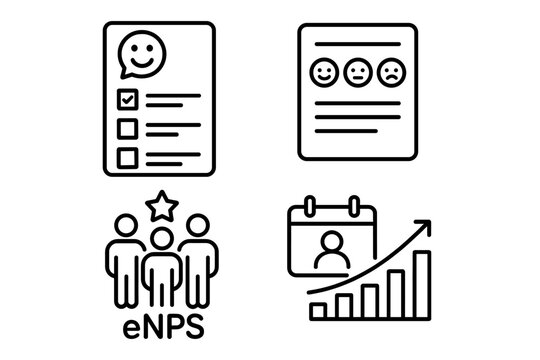 Employee satisfaction survey and enps with growth chart