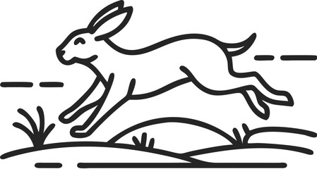 Cute bunny rabbit cartoon illustration vector silhouette drawing
