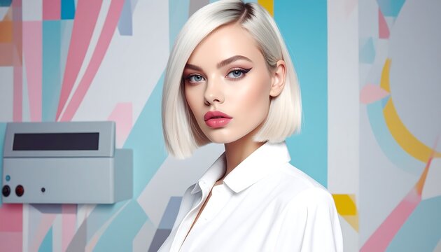 Confident asymmetrical woman - Powered by Adobe