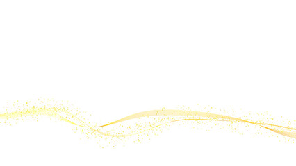 Luxury Golden Wave with Sparkling Glitter Particles – Elegant Abstract Design on Transparent Background