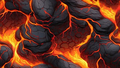 seamless lava texture background with flowing magma and volcanic cracks lava texture fire rock volcano magma molten hot flow