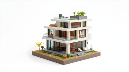 Obraz premium 3d render of a modern building