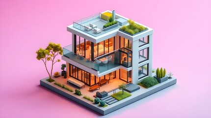 building blocks on white background