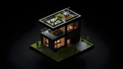 3D house minimalist