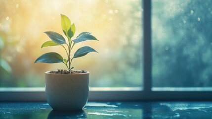 Bring the beauty of nature indoors with this charming little potted plant, perfect for adding a touch of serenity and freshness to your home or office decor in a modern way