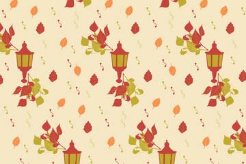 Warmth with Thanksgiving, Autumn harvest Seamless Pattern for Fabric, table linens, greeting cards, scrapbook paper, wall art