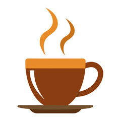 Flat Color Vector Art of a Coffee Cup
