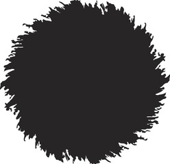 Grunge Circle Shape, Rough Hand Painted Round Symbol, Textured Brush Stroke Element for Abstract Design, Creative Decoration, Logo, Badge, Stamp and Artistic Vector Illustration