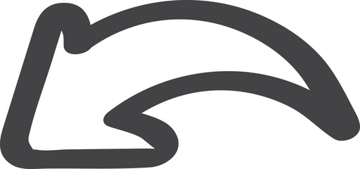 Flat Arrow Icon, Simple Direction Symbol,  Arrow Icon for Navigation, Infographic, Web Interface and Creative Graphic Illustration