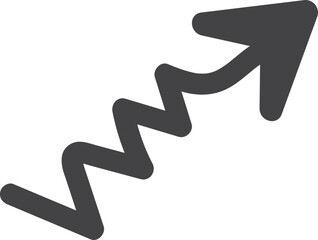Doodle Arrow Icon, Hand Drawn Direction Symbol,  Arrow Icon for Navigation, Infographic, Web Interface and Creative Graphic Illustration