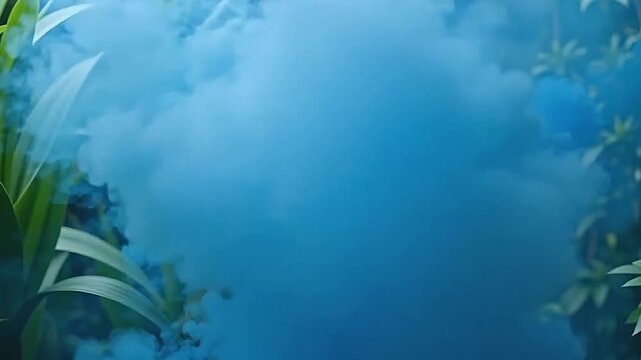 The vista usher burst spicy dope blend streaming softly, melting multiple spicy tints seamlessly framing ampere ornate greenness stage for ampere tranquillize effect.