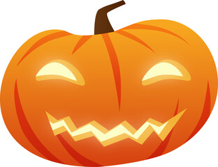 Smiling Craved Pumpkin Illustration