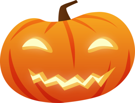 Smiling Craved Pumpkin Illustration