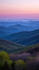 Fototapeta premium Mountain range at dawn