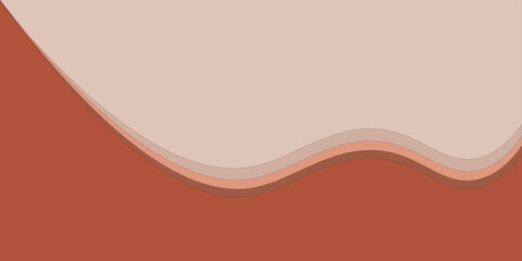 Abstract chocolate wave background, Vector green line background curve element with white space for text and message design, overlapping layers.