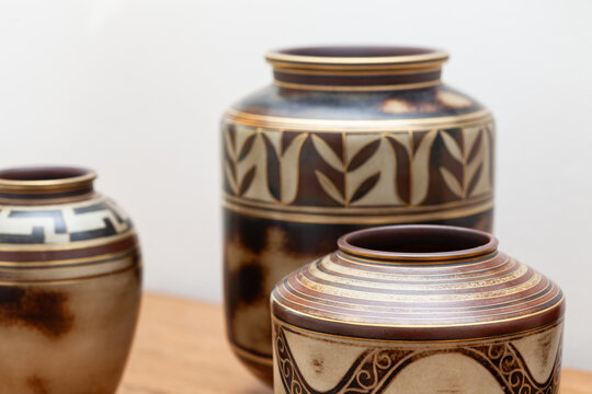 Detail of mid-century ceramics