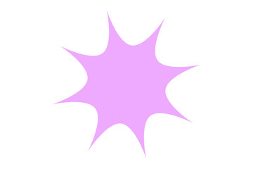 Pink starburst shape for sale offer, discount sticker, promo badge, product label, and decorative design