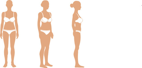 ): female nude flat design collection
