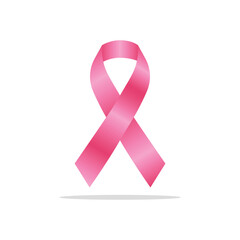 Pink breast cancer awareness ribbon