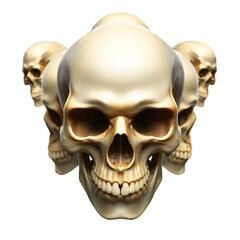 Obraz premium Pile of skulls isolated on transparent background