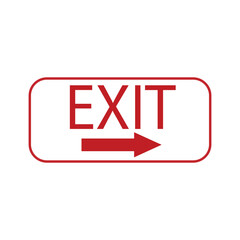  simple exit icon vector on white background.