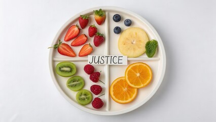 A Plate Of Colorful Sliced Fruits Viewed From Above