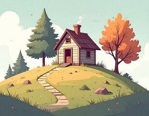 Hilltop Retreat with Uneasy Stillness