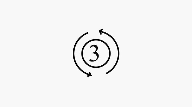number 5 painter by brush isolated on white background