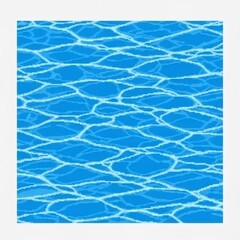 ピクセル化された青い水面パターンの波紋