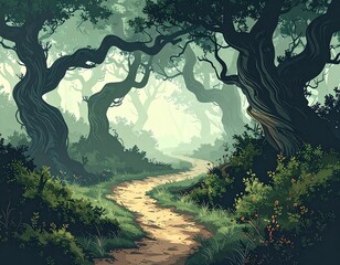 Quiet Trail Beneath the Haunted Canopy