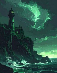 Halloween Storm at the Edge of Land