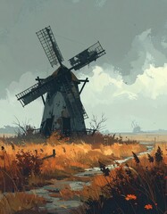Silent Blades Over Golden Grass