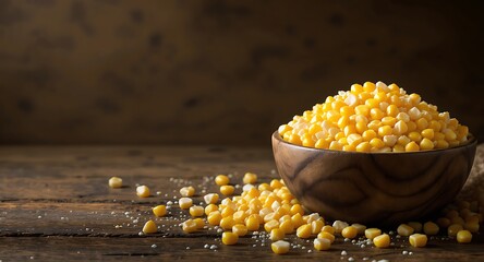 Harvesting golden corn kernels rustic kitchen food photography natural light close-up culinary delight